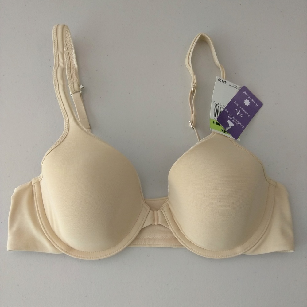 Hanes 34B front-close convertible t-shirt bra